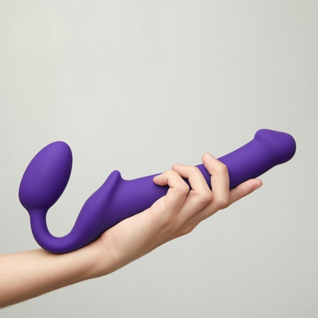 Strap-On réaliste flexible violet - Medium