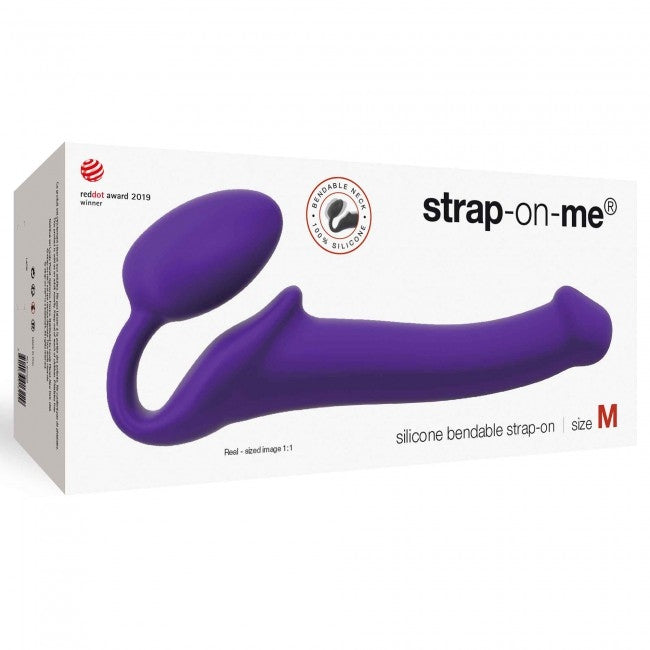 Strap-On réaliste flexible violet - Medium