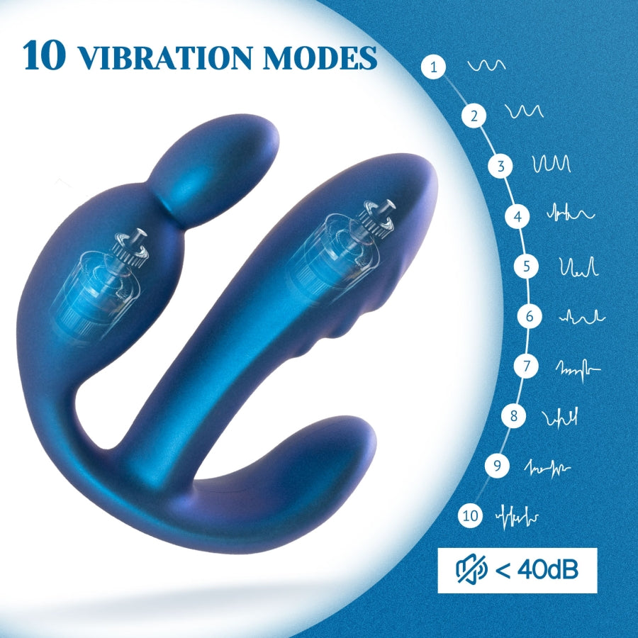 Wearable Metallic Color Portable Anal Vibrator