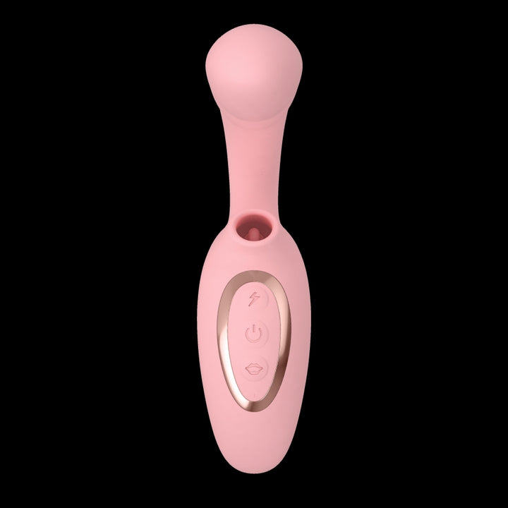 Gamma Pink 2 in 1 Sucking Vibrator