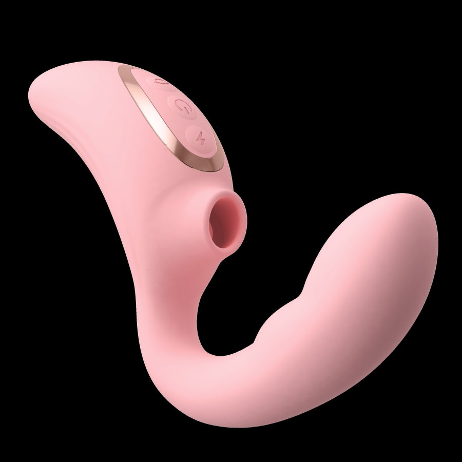 Gamma Pink 2 in 1 Sucking Vibrator