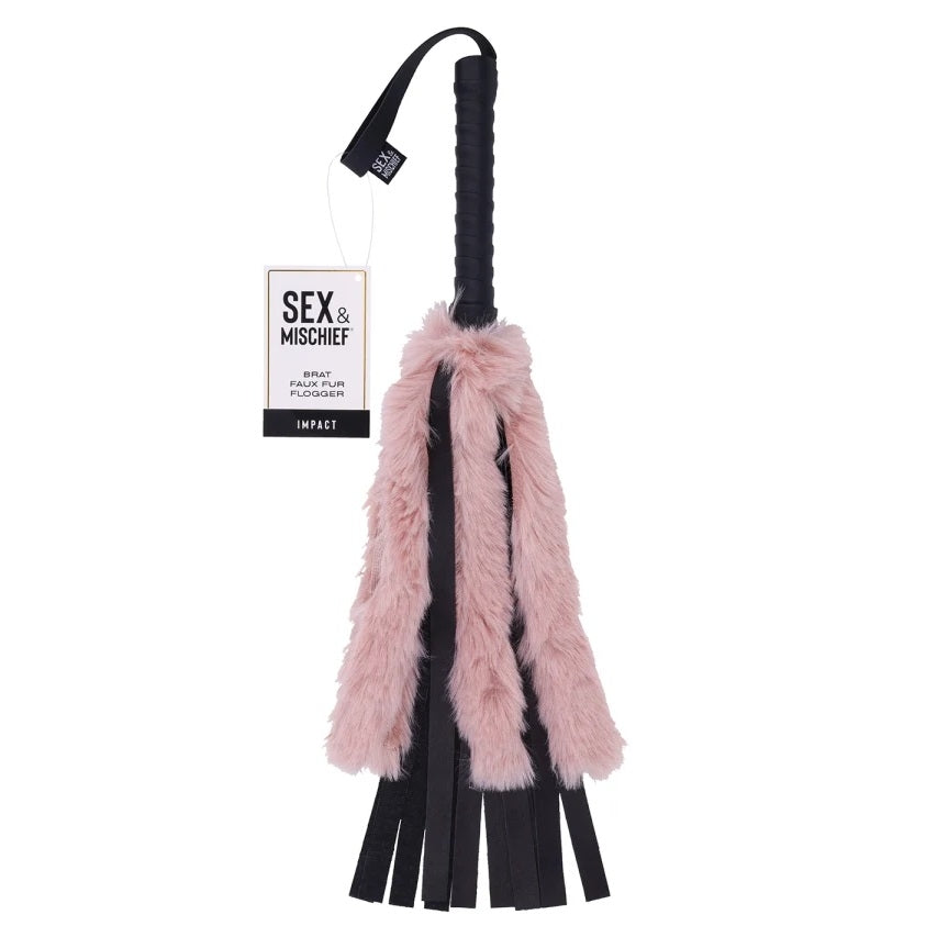 Sportsheets - S&amp;M Whip with Faux Fur Brat 