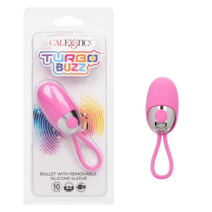 Turbo Buzz Bullet with Removable Silicone Sleeve 