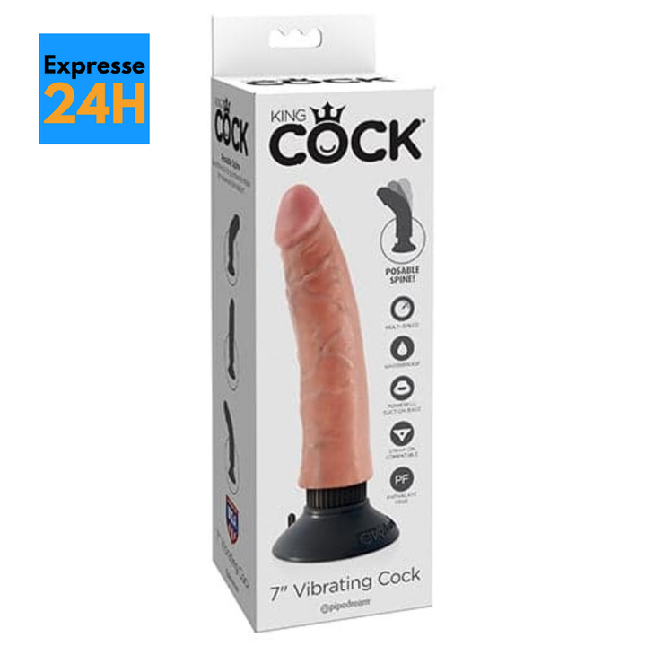 King Cock - 7" vibrating dildo