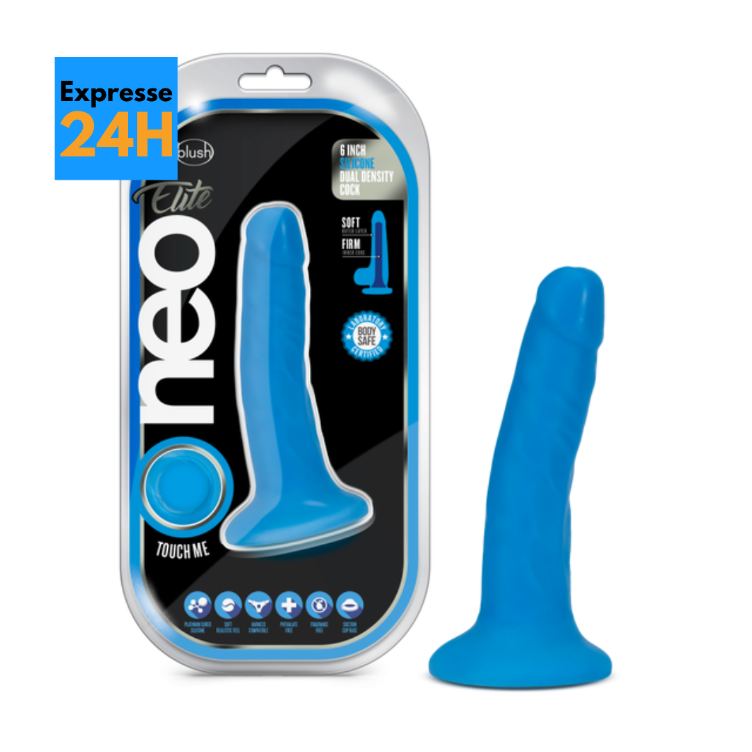 6 Inch Dual Density Silicone Dildo -