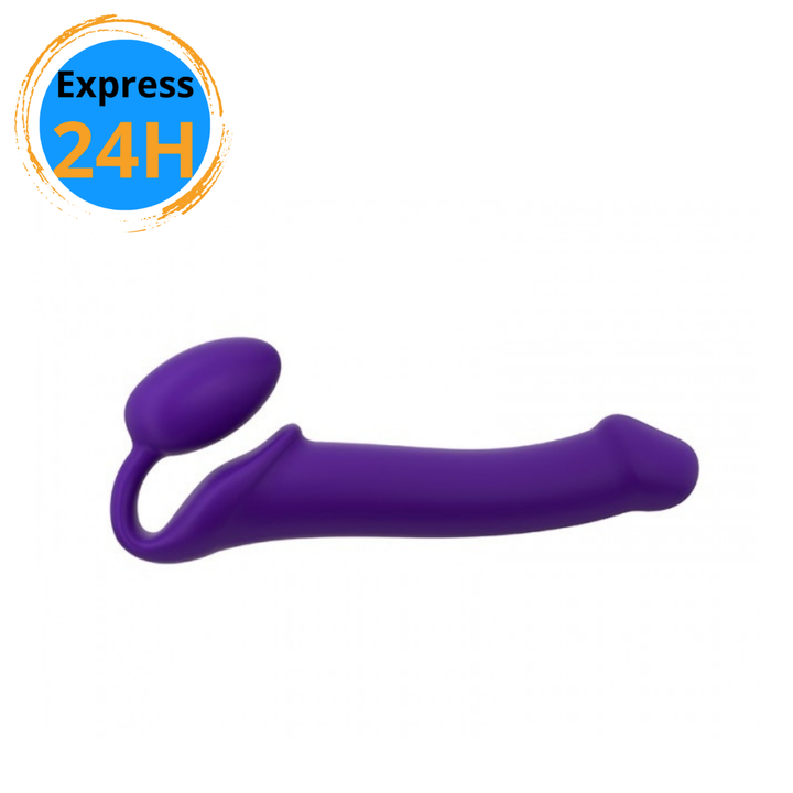 Strap-On réaliste flexible violet - Medium