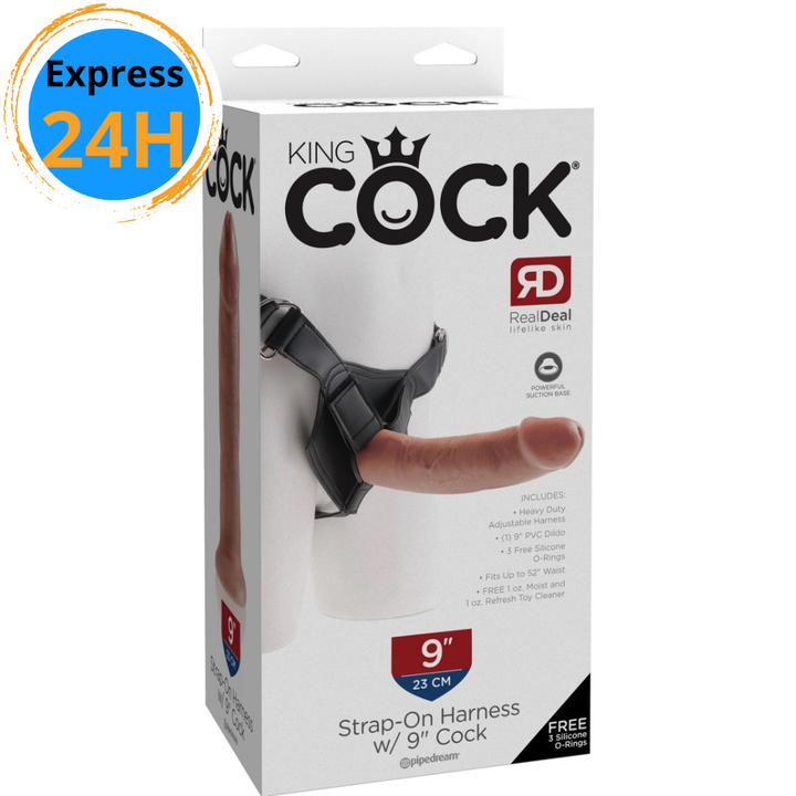 King Cock Strap-On avec Dildo 9"