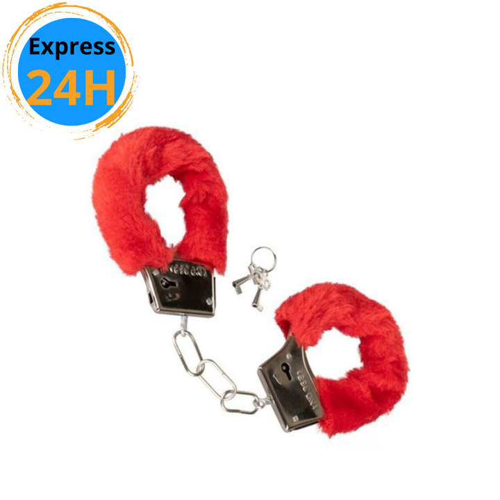 Playful Furry Cuffs - Red