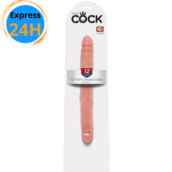 King Cock 12" Slim Double Dildo 