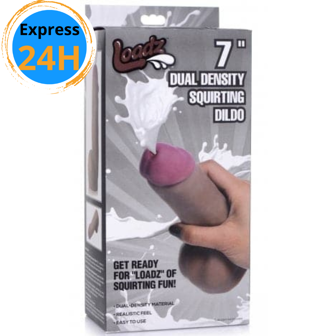 Loadz 7 Inch Squirting Dildo with Reservoir in Testicles 