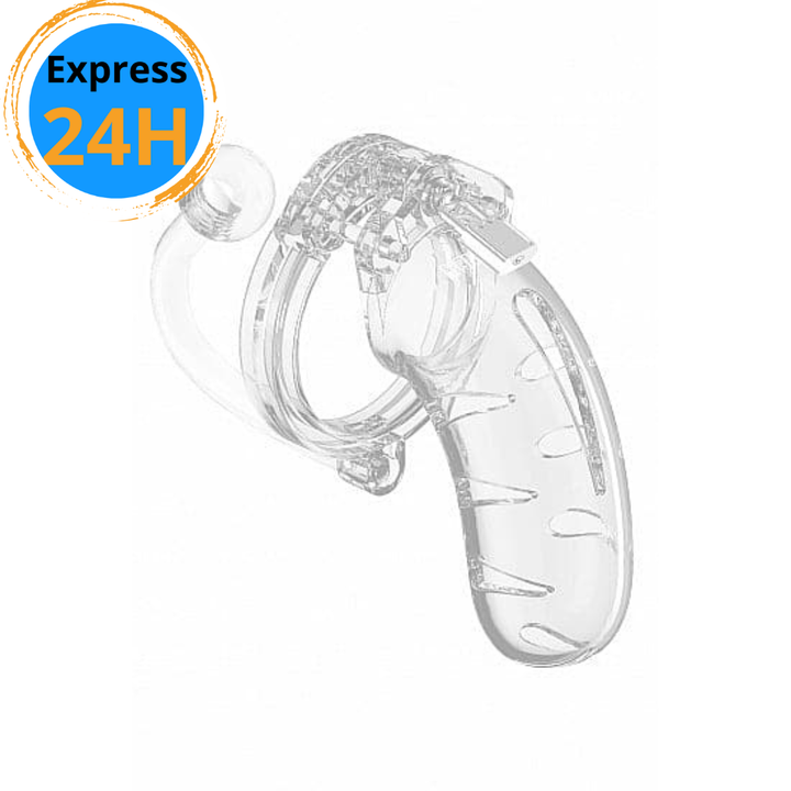 Shots - Modèle 11 - Chastity - 4.5" - Cage avec Plug - Transparent