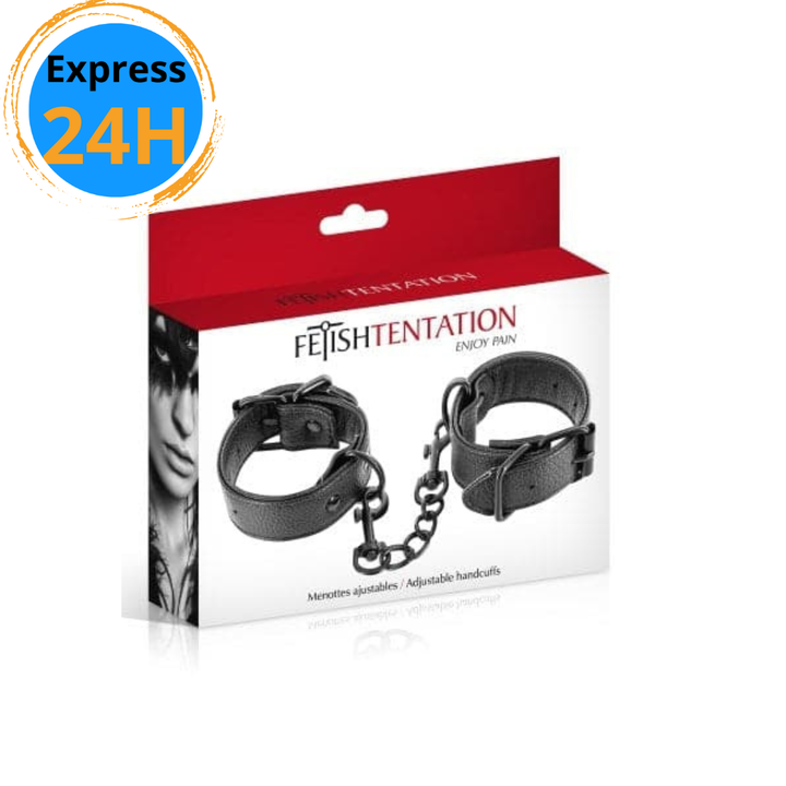 Adjustable Faux Leather Handcuffs