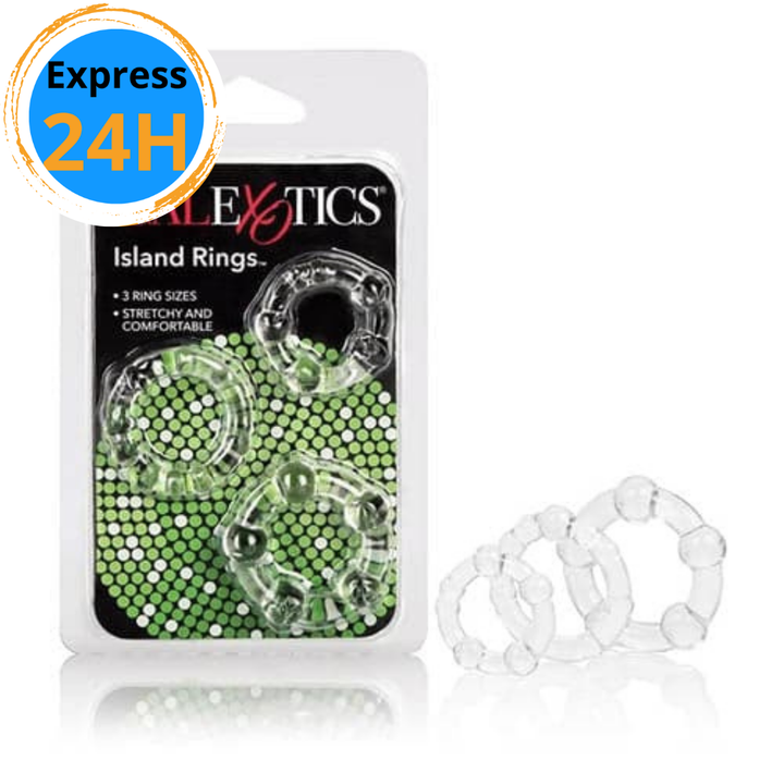 Clear silicone island rings