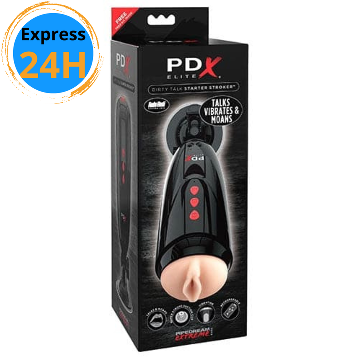 PDX ELITE Dirty Talk Starter Stroker