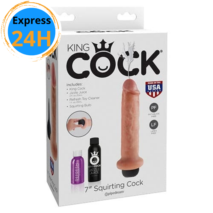 King Cock 7" ejaculating dildo