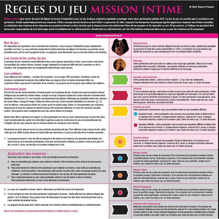 JEU MISSION INTIME (FRANÇAIS)