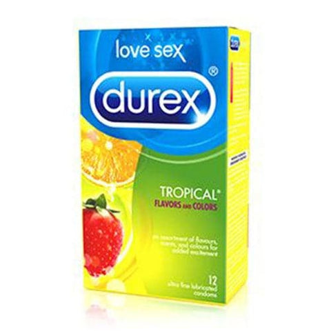 Condoms lubrifiés tropicaux Durex 12`s