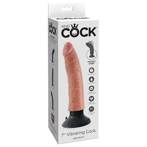 King Cock - Chair de bite vibrante de 7 "