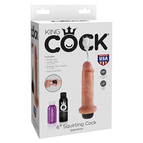 King Cock 6" dildo éjaculant