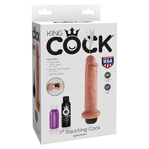 King Cock 7" dildo éjaculant