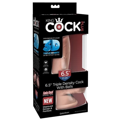 King Cock Plus 6.5" Triple densité avec testicules