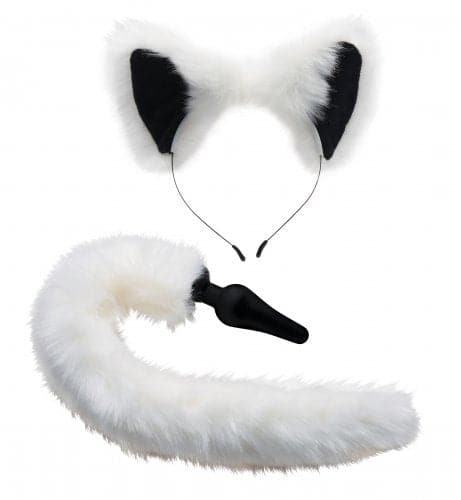 White Fox Tail and Ears