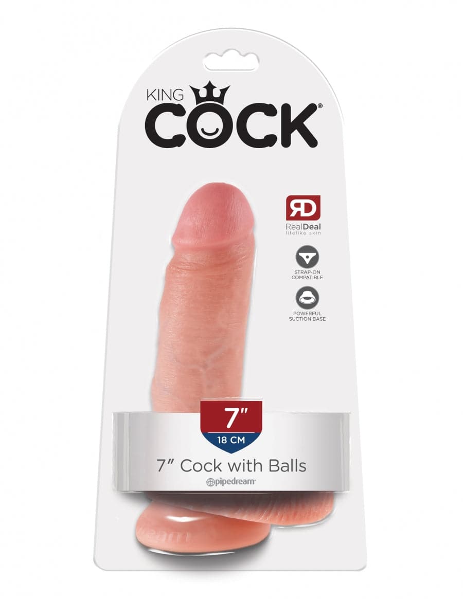 King Cock - 7" dildo with testicles