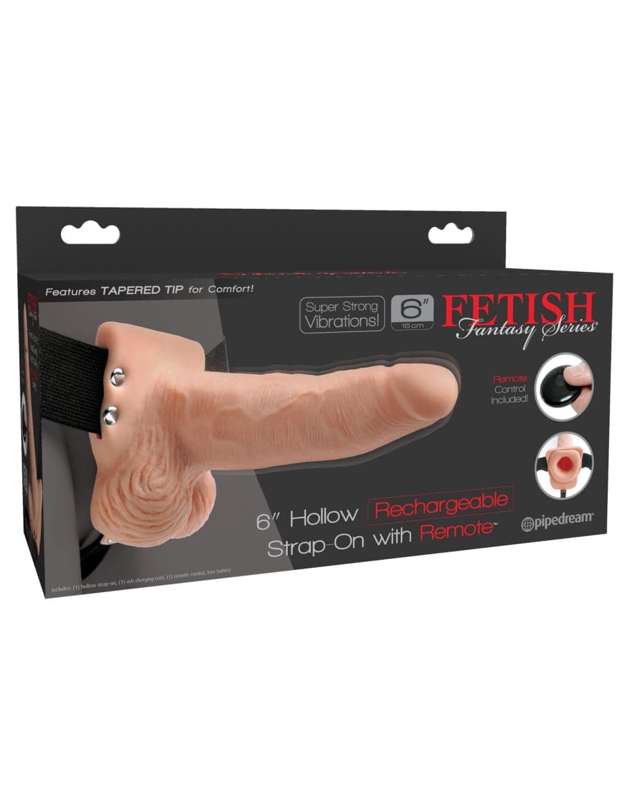 Fetish Fantasy 6" Hollow Strap-On with Controller