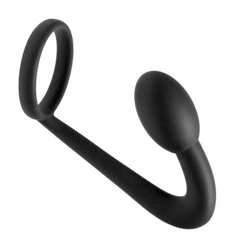Prostatic Play Explorer - Penis Ring with Silicone Prostate Plug 