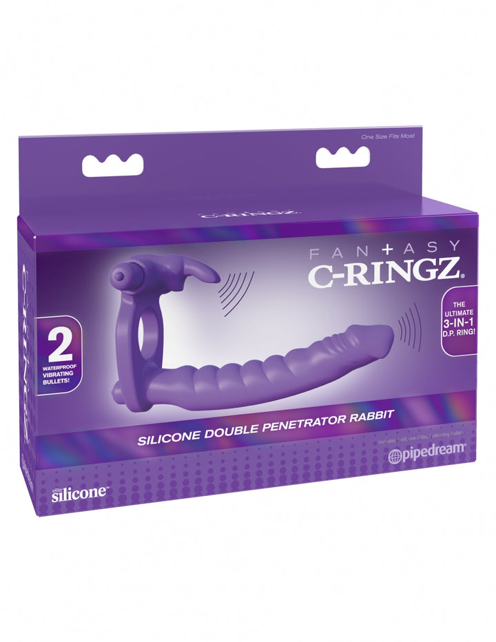 FCR - C-Ringz penis ring with double penetration dildo (vibrating)