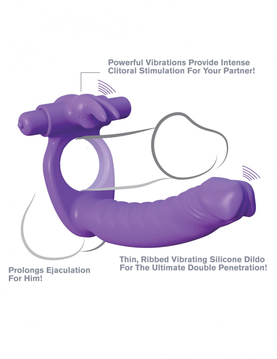 FCR - C-Ringz penis ring with double penetration dildo (vibrating)