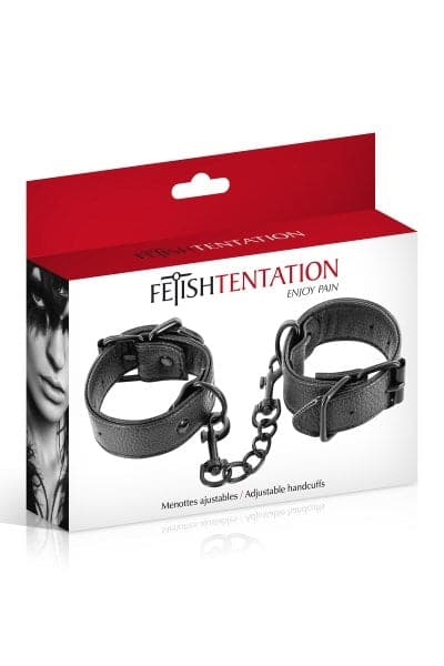 FT Adjustable Faux Leather Handcuffs
