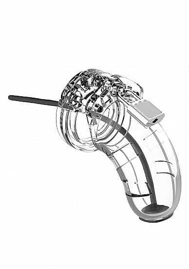 Shots - Model 15 - Chastity - 3.5" - Cage with Silicone Urethral Sounding