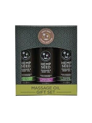 Ensemble cadeau 3 huiles de massage Hemp Seed