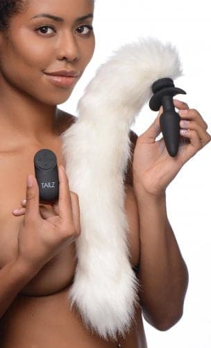 Tailz - Quick Release Silicone Vibrating Anal Plug &amp; 3 Tails with Remote Control