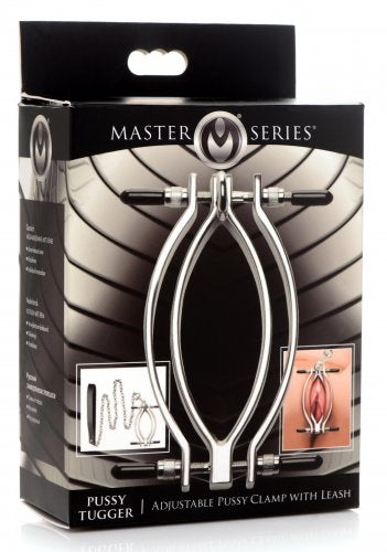 The Master Series Pussy Tugger - Adjustable Vagina Clamp with Leash