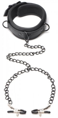 Master Series Collection Temptress Necklace with Nipple Clamps