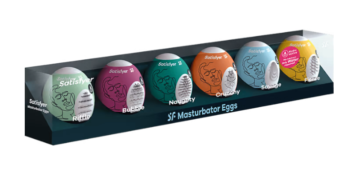 Set of 6 Satisfyer Egg Masturbators - Assortment